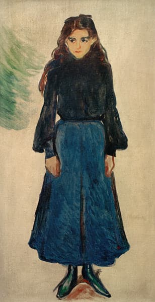 Das traurige Mädchen (Das blaue Mädchen) – Edvard Munch Edvard Munch 70x140