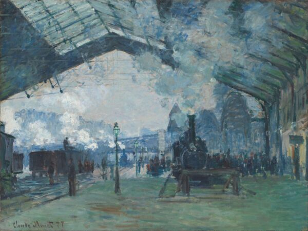 Die Gare Saint-Lazare, der Zug nach der Normandie – Claude Monet Bahnhof Saint-Lazare von Claude Monet 85x75