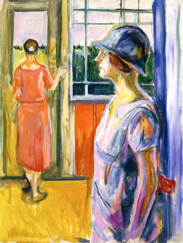 Zwei Frauen auf einer Veranda – Edvard Munch Edvard Munch 70x85