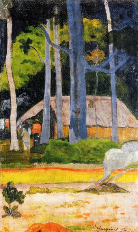 Hütte in den Bäumen – Paul Gauguin Paul Gauguin 70x120