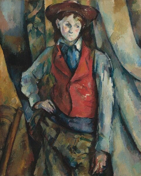 Garçon mit roter Weste – Paul Cézanne Paul Cézanne 70x85