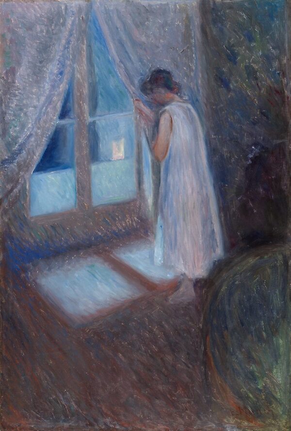 Mädchen, das aus dem Fenster schaut – Edvard Munch Edvard Munch 70x105