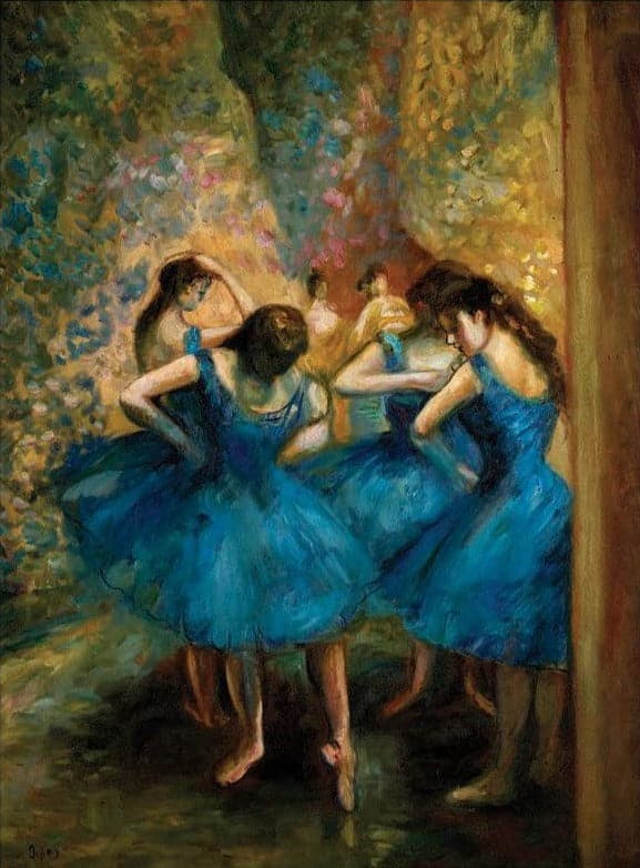 Die blauen Tänzerinnen – Edgar Degas Edgar Degas 70x105