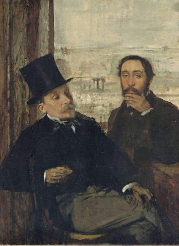 Selbstporträt mit Evariste de Valernes (1816-1896) – Edgar Degas Edgar Degas 70x105