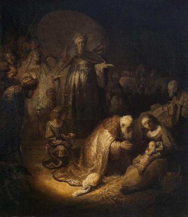 Die Anbetung der Könige – Rembrandt van Rijn Rembrandt van Rijn 70x85