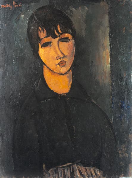 Porträt einer Dienstmagd – Amedeo Modigliani Amedeo Modigliani 70x105