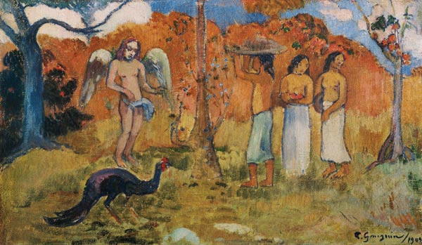 Drei Frauen und ein Engel – Paul Gauguin Paul Gauguin 120x70