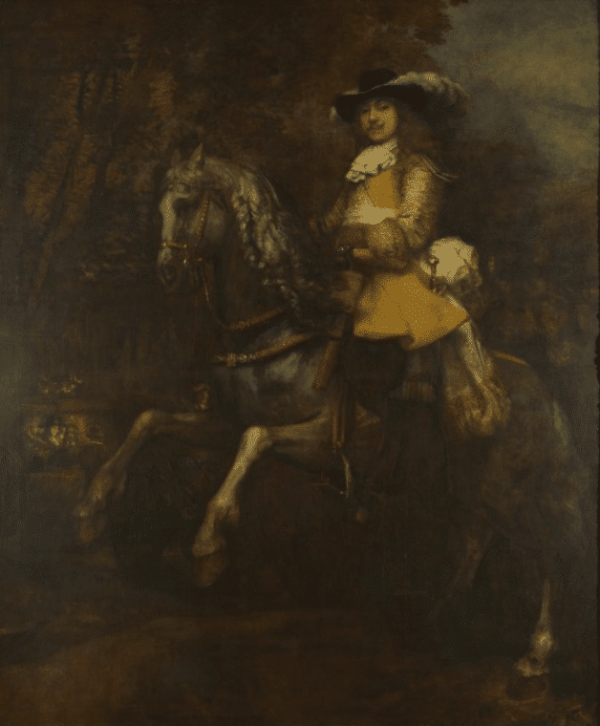 Porträt von Frederick Rihel zu Pferd – Rembrandt van Rijn Rembrandt van Rijn 70x85