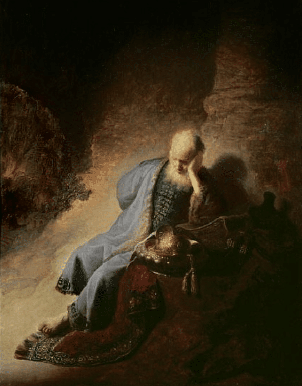 Jérémie beklagt die Zerstörung von Jerusalem – Rembrandt van Rijn Beliebte Bilder 70x85