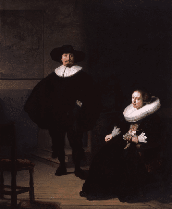 Eine Dame und ein Gentleman in Schwarz – Rembrandt van Rijn Rembrandt van Rijn 70x85