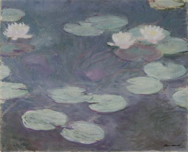 Wasserlilien von Claude Monet „Die Seerosen“ von Claude Monet 85x75