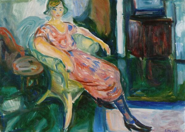 Frau in einem Korbstuhl – Edvard Munch Edvard Munch 105x70