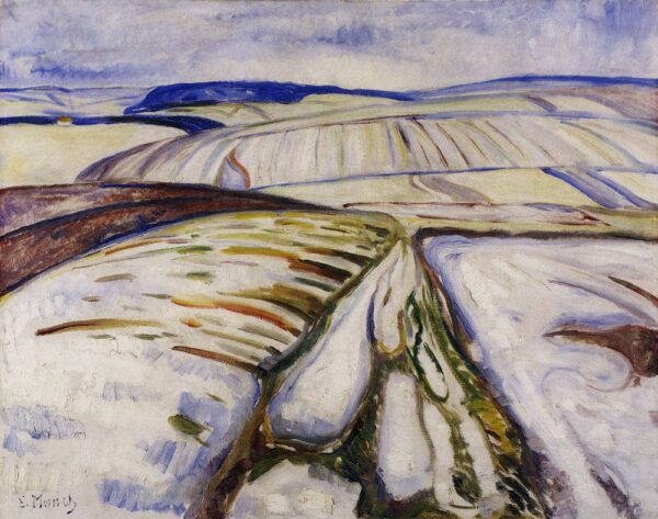 Schneeschmelze in der Nähe von Elgersburg – Edvard Munch Edvard Munch 85x75