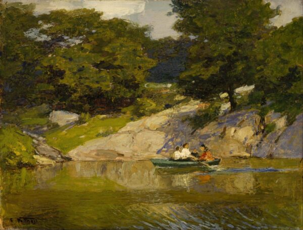 Bootfahren im Central Park – Edward Henry Potthast Edward Henry Potthast 85x75