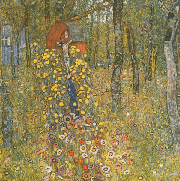 Ländlicher Garten mit Kreuz – Gustav Klimt Gustav Klimt 70x70