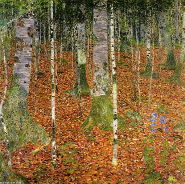 Bauernhof mit Birken – Gustav Klimt Beliebte Bilder 70x70