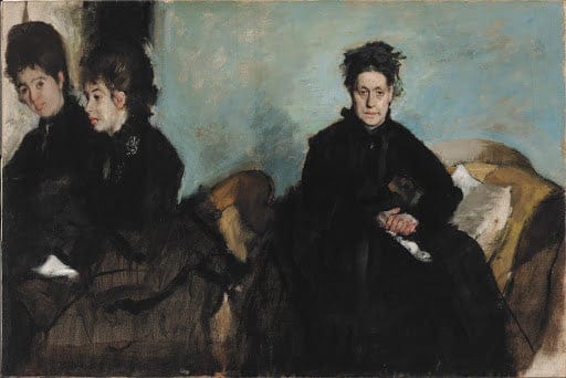 Die Herzogin von Montejasi und ihre Töchter Elena und Camilla – Edgar Degas Edgar Degas 105x70