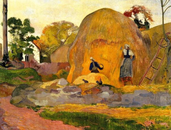 Die gelbe Heuhaufen oder die blonde Ernte – Paul Gauguin Paul Gauguin 85x75