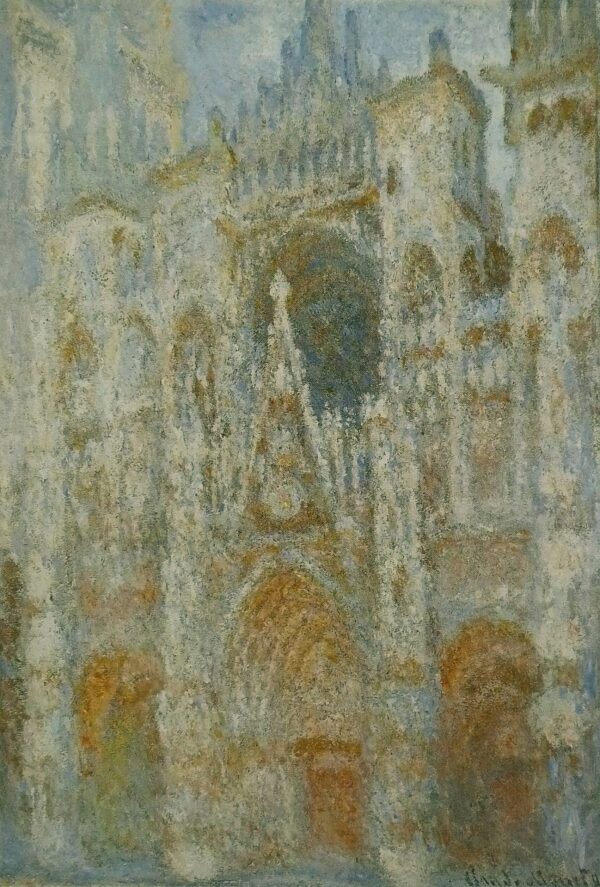 Die Kathedrale von Rouen. Das Portal, Morgensonne; blaue Harmonie (W1355) – Claude Monet Claude Monet 70x105