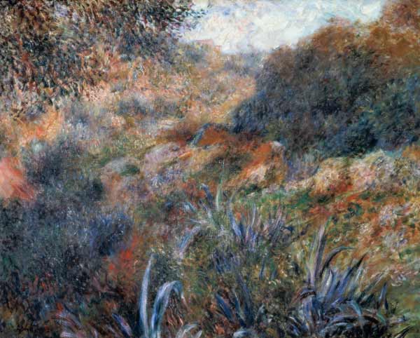 Der Titel lautet: «Die Schlucht der wilden Frau – Pierre-Auguste Renoir» Pierre-Auguste Renoir 85x75