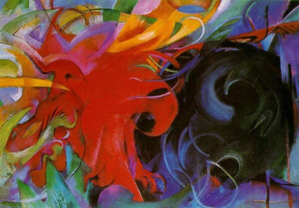 Formen im Kampf – Franz Marc Franz Marc 105x70