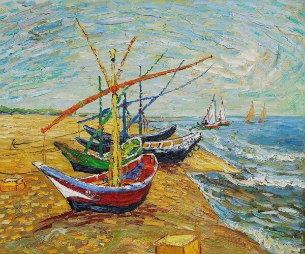 Barques aux Saintes-Maries – Van Gogh Vincent Van Gogh 85x75