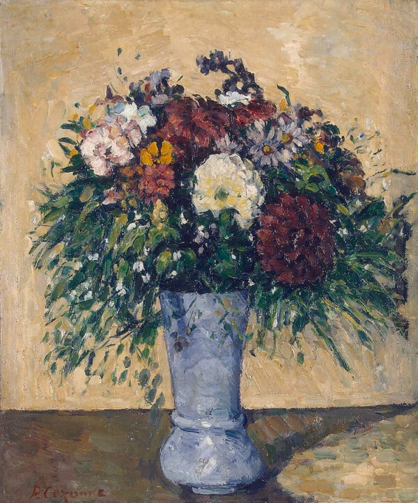 Blumenstrauß in der blauen Vase – Paul Cézanne Paul Cézanne 70x85