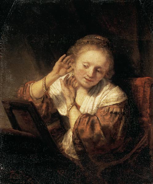 Rembrandt, Frau mit Ohrringen – Rembrandt van Rijn Rembrandt van Rijn 70x85