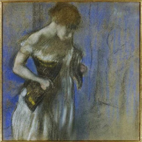 Frau beim Anziehen ihres Korsetts – Edgar Degas Edgar Degas 70x70