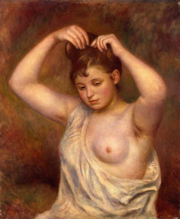 Frau, die ihre Haare ordnet – Pierre-Auguste Renoir Pierre-Auguste Renoir 70x85