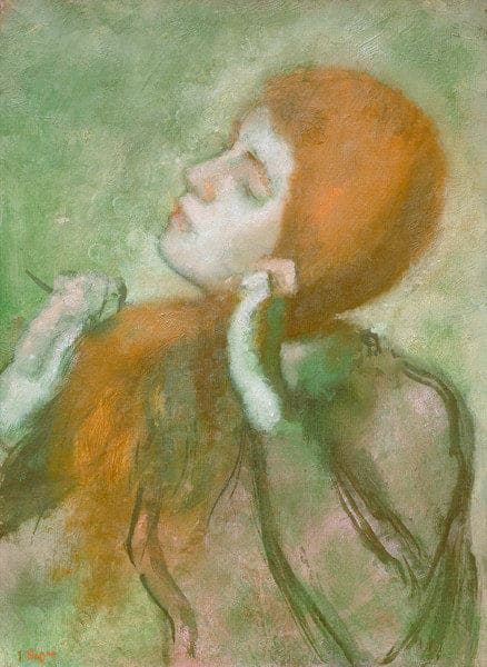 Die Frau, die sich die Haare kämmt – Edgar Degas Edgar Degas 70x105