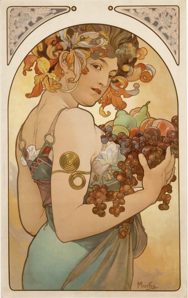 Die Früchte – Mucha Alfons Mucha 70x105