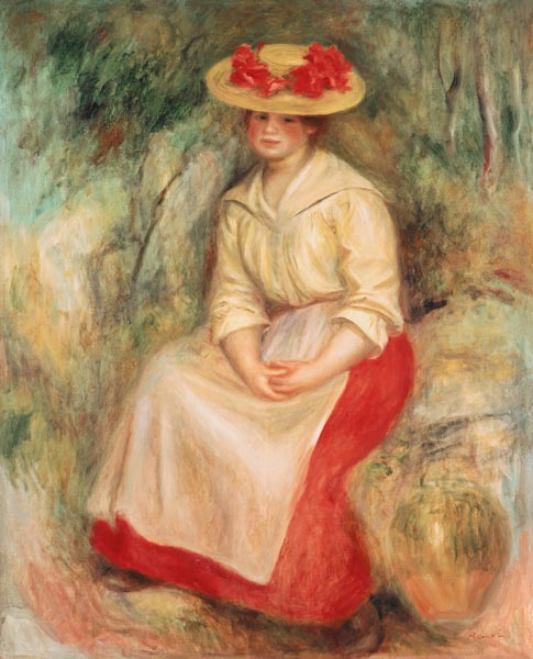 Gabrielle mit einem Strohhut – Pierre-Auguste Renoir Pierre-Auguste Renoir 70x85