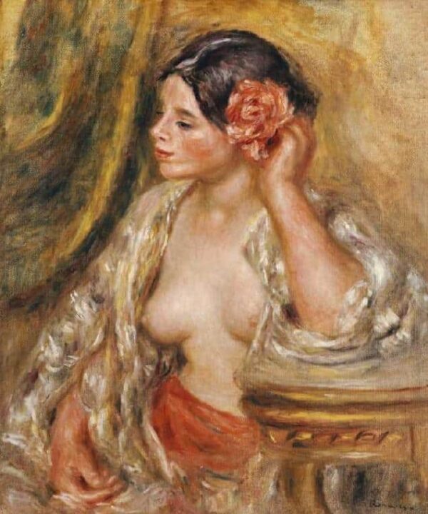 Gabrielle mit einer Rose im Haar – Pierre-Auguste Renoir Pierre-Auguste Renoir 70x85