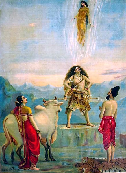 Ganga Avataran oder Abstieg des Ganges – Ravi Varmâ 70x105