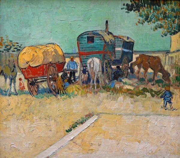 Die Wohnwagen, das Lager der Bohemiens – Van Gogh Vincent Van Gogh 70x70