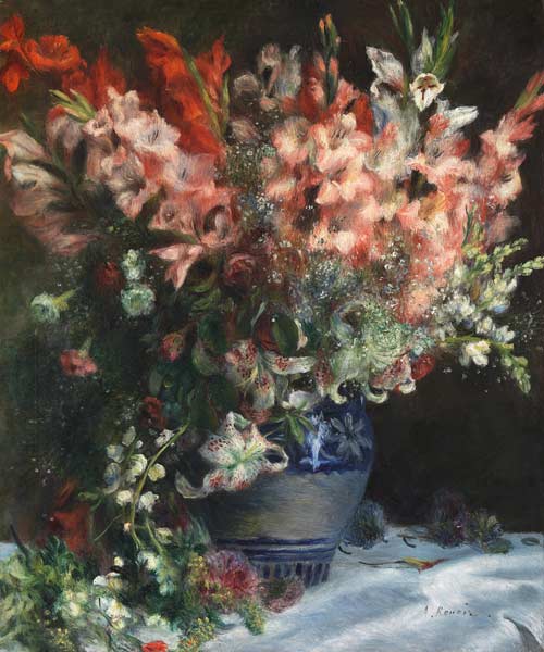 Glaïeuls in einer Vase – Pierre-Auguste Renoir Pierre-Auguste Renoir 70x85