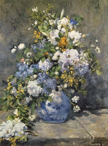 Große Vase mit Blumen – Pierre-Auguste Renoir Pierre-Auguste Renoir 70x105