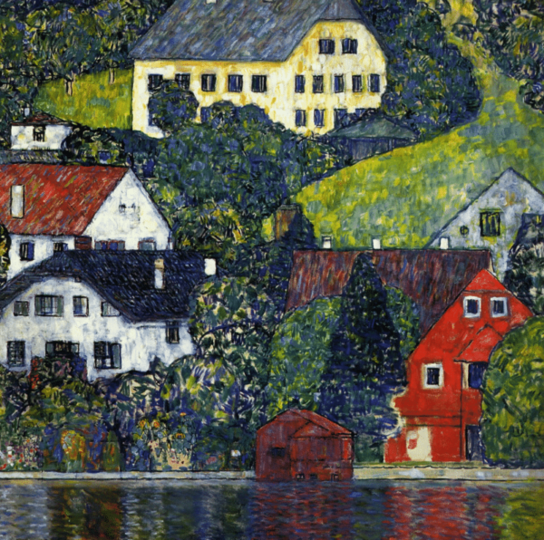 Häuser in Unterach am Attersee – Gustav Klimt Gustav Klimt 70x70