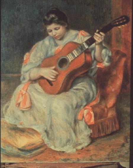 Frau, die Gitarre spielt – Pierre-Auguste Renoir Pierre-Auguste Renoir 70x85