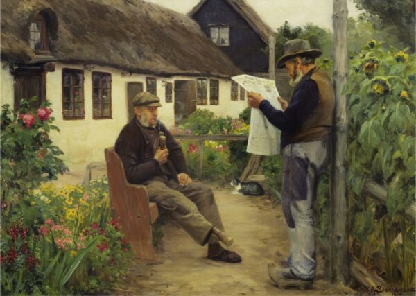 Beim Lesen der Zeitungsneuigkeiten – Hans Andersen Brendekilde Andersen Brendekilde 105x70