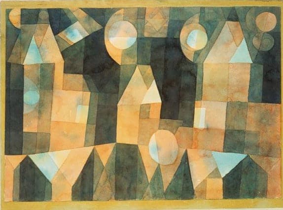 Drei Häuser auf der Brücke – Paul Klee Paul Klee 105x70