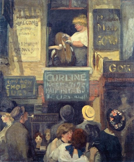 Fenster des Friseursalons – John Sloan John Sloan