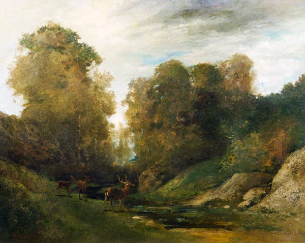 Hirsch am Flussufer – Gustave Courbet Gustave Courbet 85x75