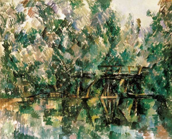 Holzbrücke über einen Rücken – Paul Cézanne Paul Cézanne 85x75