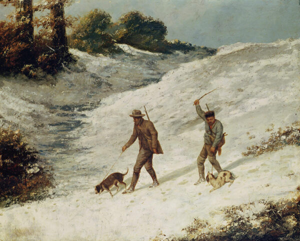 Brakonniere im Schnee – Gustave Courbet Gustave Courbet 85x75