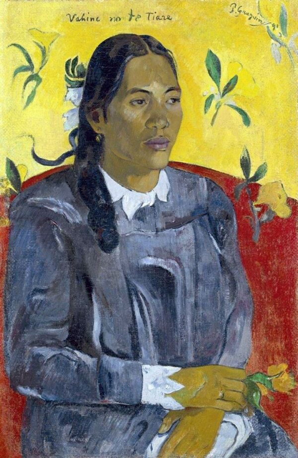 Frau mit einer Blume – Paul Gauguin Paul Gauguin 70x105