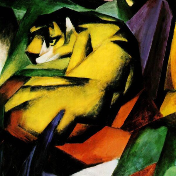 Der gelbe Tiger – Franz Marc Beliebte Bilder 70x70