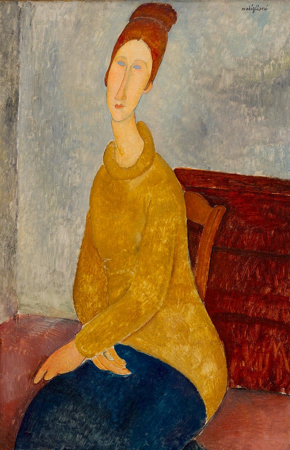 Jeanne Hébuterne (Der gelbe Pullover) – Amedeo Modigliani Amedeo Modigliani 70x105