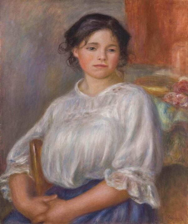 Junge sitzende Mädchen, 1909 – Pierre-Auguste Renoir Pierre-Auguste Renoir 70x85